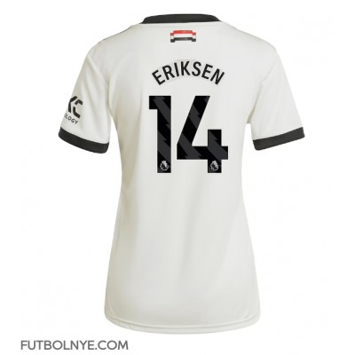 Camiseta Manchester United Christian Eriksen #14 Tercera Equipación para mujer 2024-25 manga corta Camiseta Manchester United Christian Eriksen #14 Tercera Equipación para mujer 2024-25 manga corta